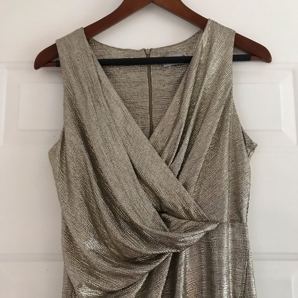 NWOT Gold Cocktail Dress - Picture 3 of 8
